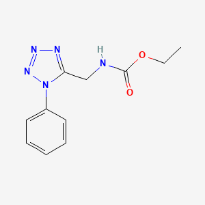 molecular formula C11H13N5O2 B2787893 ethyl ((1-phenyl-1H-tetrazol-5-yl)methyl)carbamate CAS No. 921055-57-4