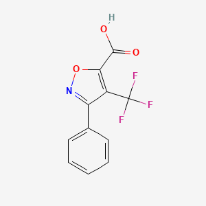 molecular formula C11H6F3NO3 B2787896 3-Phenyl-4-(trifluoromethyl)isoxazole-5-carboxylic acid CAS No. 1236188-80-9