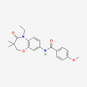 N-(5-ethyl-3,3-dimethyl-4-oxo-2,3,4,5-tetrahydrobenzo[b][1,4]oxazepin-8-yl)-4-methoxybenzamide