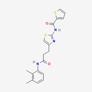 molecular formula C19H19N3O2S2 B2787902 N-(4-(3-((2,3-dimethylphenyl)amino)-3-oxopropyl)thiazol-2-yl)thiophene-2-carboxamide CAS No. 1021059-09-5