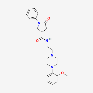 N-(2-(4-(2-methoxyphenyl)piperazin-1-yl)ethyl)-5-oxo-1-phenylpyrrolidine-3-carboxamide