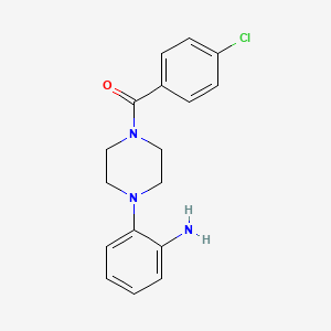 molecular formula C17H18ClN3O B2787908 (4-(2-Aminophenyl)piperazin-1-yl)(4-chlorophenyl)methanone CAS No. 695167-07-8