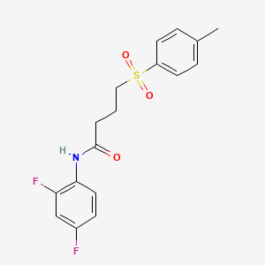 N-(2,4-difluorophenyl)-4-tosylbutanamide