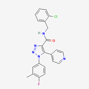 1-(3-Methylbutanoyl)-4-{[4-(pyrrolidin-1-ylcarbonyl)phenoxy]methyl}piperidine