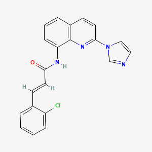 (E)-N-(2-(1H-imidazol-1-yl)quinolin-8-yl)-3-(2-chlorophenyl)acrylamide