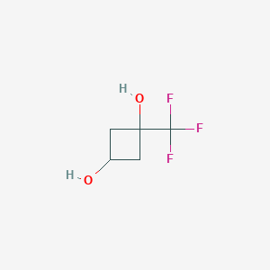 molecular formula C5H7F3O2 B2787913 1-(Trifluoromethyl)cyclobutane-1,3-diol CAS No. 2361644-99-5