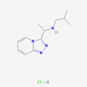 (2-Methylpropyl)(1-{[1,2,4]triazolo[4,3-a]pyridin-3-yl}ethyl)amine hydrochloride