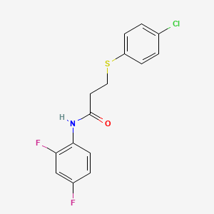 3-[(4-chlorophenyl)sulfanyl]-N-(2,4-difluorophenyl)propanamide