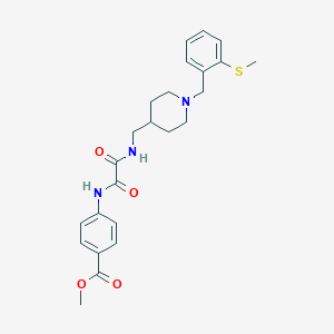 Methyl 4-(2-(((1-(2-(methylthio)benzyl)piperidin-4-yl)methyl)amino)-2-oxoacetamido)benzoate