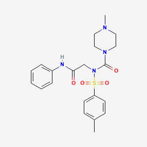 4-methyl-N-(2-oxo-2-(phenylamino)ethyl)-N-tosylpiperazine-1-carboxamide