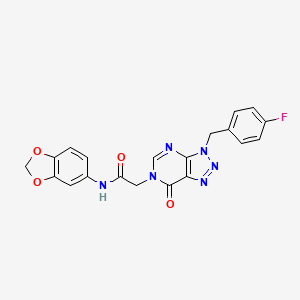 N-(benzo[d][1,3]dioxol-5-yl)-2-(3-(4-fluorobenzyl)-7-oxo-3H-[1,2,3]triazolo[4,5-d]pyrimidin-6(7H)-yl)acetamide