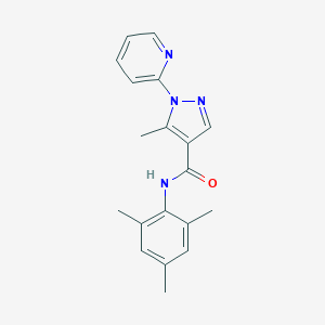 molecular formula C19H20N4O B278794 N-mesityl-5-methyl-1-(2-pyridinyl)-1H-pyrazole-4-carboxamide 