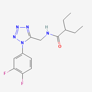 N-((1-(3,4-difluorophenyl)-1H-tetrazol-5-yl)methyl)-2-ethylbutanamide