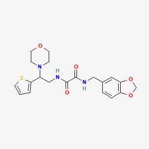 N1-(benzo[d][1,3]dioxol-5-ylmethyl)-N2-(2-morpholino-2-(thiophen-2-yl)ethyl)oxalamide