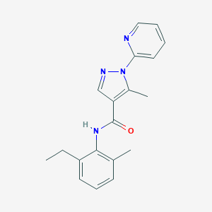 N-(2-ethyl-6-methylphenyl)-5-methyl-1-(2-pyridinyl)-1H-pyrazole-4-carboxamide