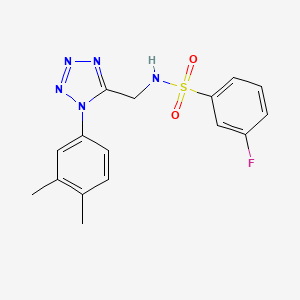 N-((1-(3,4-dimethylphenyl)-1H-tetrazol-5-yl)methyl)-3-fluorobenzenesulfonamide