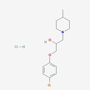 molecular formula C15H23BrClNO2 B2787968 1-(4-Bromophenoxy)-3-(4-methylpiperidin-1-yl)propan-2-ol hydrochloride CAS No. 1217081-68-9