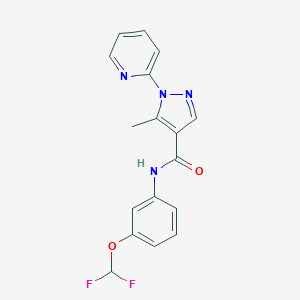 molecular formula C17H14F2N4O2 B278797 N-[3-(difluoromethoxy)phenyl]-5-methyl-1-(2-pyridinyl)-1H-pyrazole-4-carboxamide 