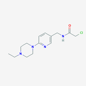 2-Chloro-N-[[6-(4-ethylpiperazin-1-yl)pyridin-3-yl]methyl]acetamide