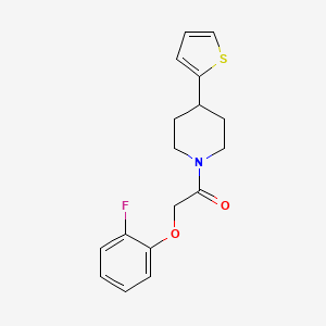 molecular formula C17H18FNO2S B2787993 2-(2-Fluorophenoxy)-1-(4-(thiophen-2-yl)piperidin-1-yl)ethanone CAS No. 1396809-16-7