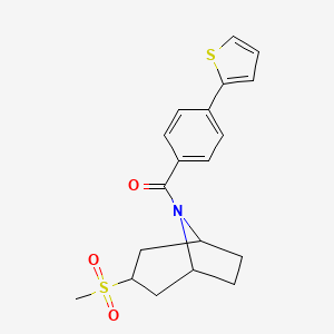 ((1R,5S)-3-(methylsulfonyl)-8-azabicyclo[3.2.1]octan-8-yl)(4-(thiophen-2-yl)phenyl)methanone