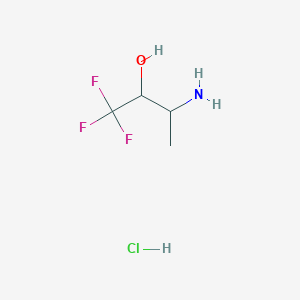 molecular formula C4H9ClF3NO B2787996 3-氨基-1,1,1-三氟丁醇 盐酸盐 CAS No. 115363-79-6