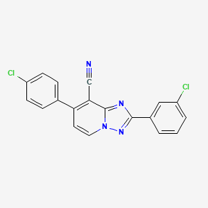 2-(3-Chlorophenyl)-7-(4-chlorophenyl)-[1,2,4]triazolo[1,5-a]pyridine-8-carbonitrile
