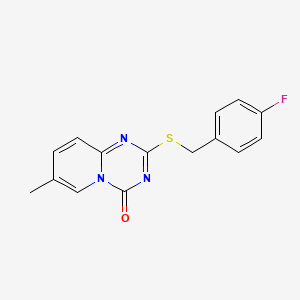 2-[(4-Fluorophenyl)methylsulfanyl]-7-methylpyrido[1,2-a][1,3,5]triazin-4-one