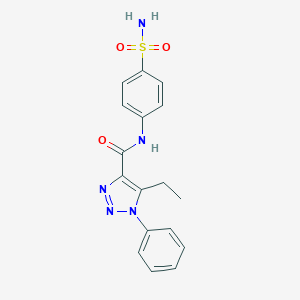 molecular formula C17H17N5O3S B278800 N-[4-(aminosulfonyl)phenyl]-5-ethyl-1-phenyl-1H-1,2,3-triazole-4-carboxamide 