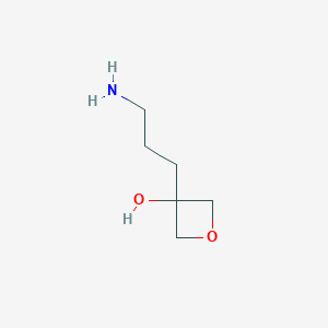 molecular formula C6H13NO2 B2788000 3-(3-Aminopropyl)oxetan-3-ol CAS No. 1428235-52-2