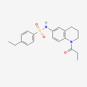 4-ethyl-N-(1-propionyl-1,2,3,4-tetrahydroquinolin-6-yl)benzenesulfonamide