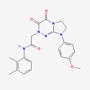 molecular formula C22H23N5O4 B2788011 N-(2,3-dimethylphenyl)-2-(8-(4-methoxyphenyl)-3,4-dioxo-3,4,7,8-tetrahydroimidazo[2,1-c][1,2,4]triazin-2(6H)-yl)acetamide CAS No. 941995-78-4