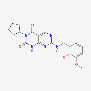 3-cyclopentyl-7-[(2,3-dimethoxybenzyl)amino]pyrimido[4,5-d]pyrimidine-2,4(1H,3H)-dione