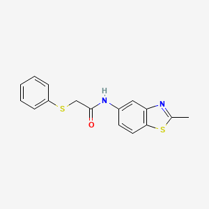 molecular formula C16H14N2OS2 B2788016 N-(2-methylbenzo[d]thiazol-5-yl)-2-(phenylthio)acetamide CAS No. 895482-09-4