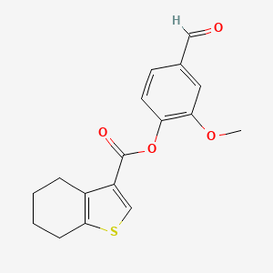 4-Formyl-2-methoxyphenyl 4,5,6,7-tetrahydrobenzo[b]thiophene-3-carboxylate