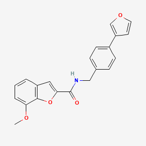molecular formula C21H17NO4 B2788019 N-(4-(furan-3-yl)benzyl)-7-methoxybenzofuran-2-carboxamide CAS No. 2034350-95-1