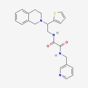 N1-(2-(3,4-dihydroisoquinolin-2(1H)-yl)-2-(thiophen-2-yl)ethyl)-N2-(pyridin-3-ylmethyl)oxalamide