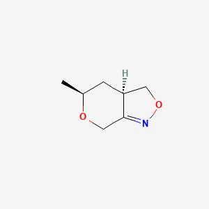 molecular formula C7H11NO2 B2788022 (3aR,5S)-5-Methyl-3a,4,5,7-tetrahydro-3H-pyrano[3,4-c]isoxazole CAS No. 1613393-51-3