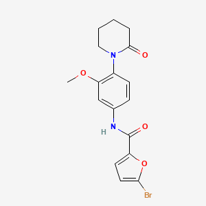 molecular formula C17H17BrN2O4 B2788030 5-bromo-N-(3-methoxy-4-(2-oxopiperidin-1-yl)phenyl)furan-2-carboxamide CAS No. 941872-78-2