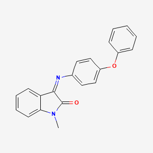 molecular formula C21H16N2O2 B2788032 3-((4-Phenoxyphenyl)imino)-1-methylindolin-2-one CAS No. 338414-72-5