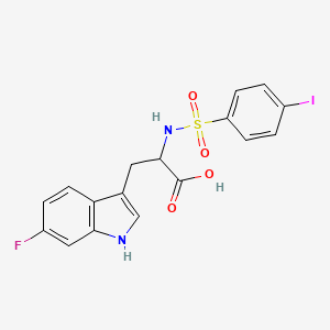 3-(6-fluoro-1H-indol-3-yl)-2-(4-iodobenzenesulfonamido)propanoic acid