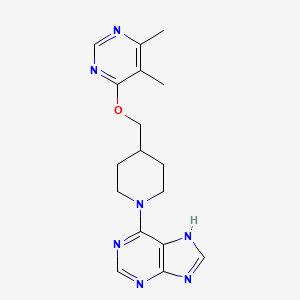 6-(4-(((5,6-dimethylpyrimidin-4-yl)oxy)methyl)piperidin-1-yl)-9H-purine