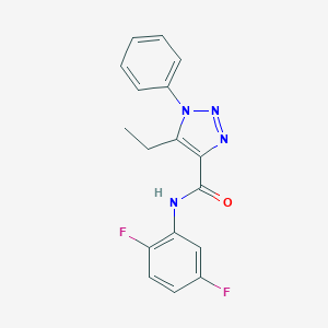 molecular formula C17H14F2N4O B278804 N-(2,5-difluorophenyl)-5-ethyl-1-phenyl-1H-1,2,3-triazole-4-carboxamide 