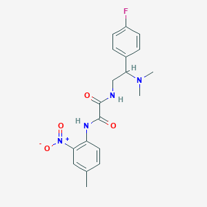 molecular formula C19H21FN4O4 B2788049 N1-(2-(dimethylamino)-2-(4-fluorophenyl)ethyl)-N2-(4-methyl-2-nitrophenyl)oxalamide CAS No. 942012-49-9