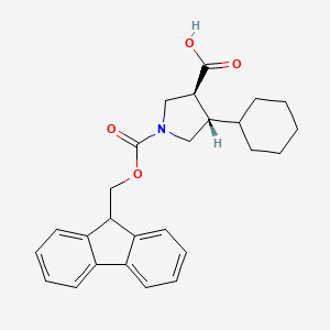 (3S,4S)-4-Cyclohexyl-1-(9H-fluoren-9-ylmethoxycarbonyl)pyrrolidine-3-carboxylic acid