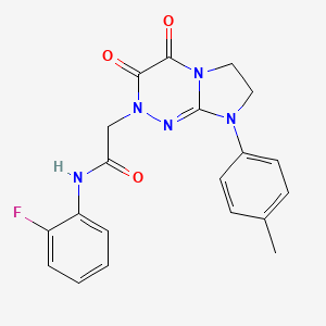2-(3,4-dioxo-8-(p-tolyl)-3,4,7,8-tetrahydroimidazo[2,1-c][1,2,4]triazin-2(6H)-yl)-N-(2-fluorophenyl)acetamide