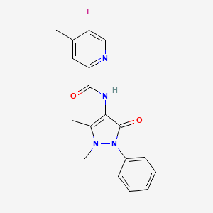 N-(1,5-Dimethyl-3-oxo-2-phenylpyrazol-4-yl)-5-fluoro-4-methylpyridine-2-carboxamide