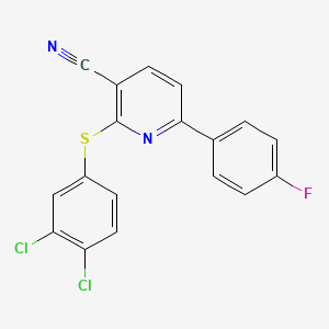 2-[(3,4-Dichlorophenyl)sulfanyl]-6-(4-fluorophenyl)nicotinonitrile