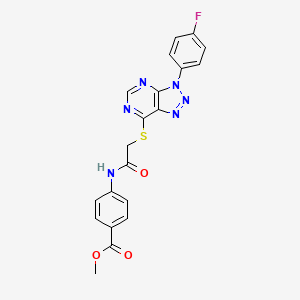 methyl 4-(2-((3-(4-fluorophenyl)-3H-[1,2,3]triazolo[4,5-d]pyrimidin-7-yl)thio)acetamido)benzoate