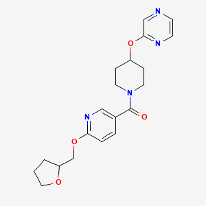 (4-(Pyrazin-2-yloxy)piperidin-1-yl)(6-((tetrahydrofuran-2-yl)methoxy)pyridin-3-yl)methanone